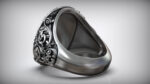 925 Sterling Silver Oxidized Finish Elephant Ring