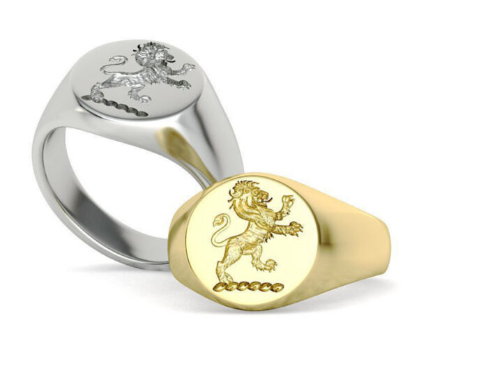 925 Sterling Silver Lion Flag Ring For Men Women