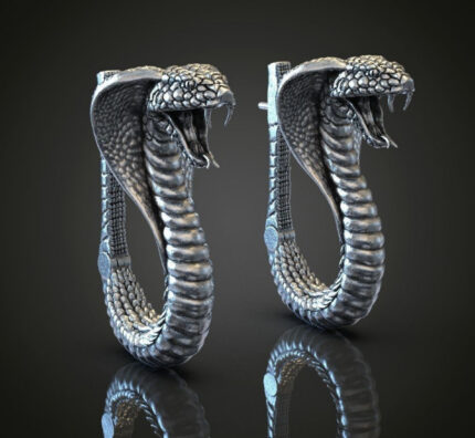 snake Hoop Earrings For her Women