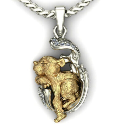 Judah Small Lion Pendant Necklace