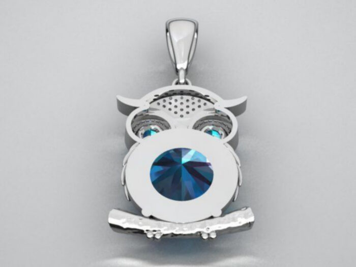 Owl Sapphire Pendant