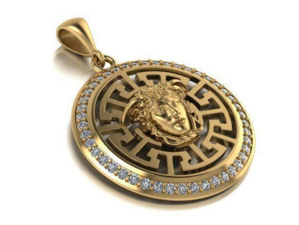 Medusa Head Coin Necklace