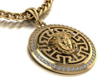 Medusa Head Coin Necklace