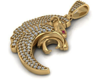 Diamond Lion Pendant