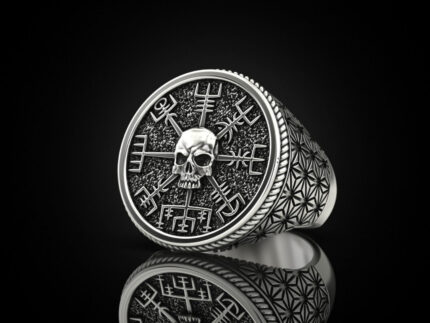 Skull Face Signet Ring For Men