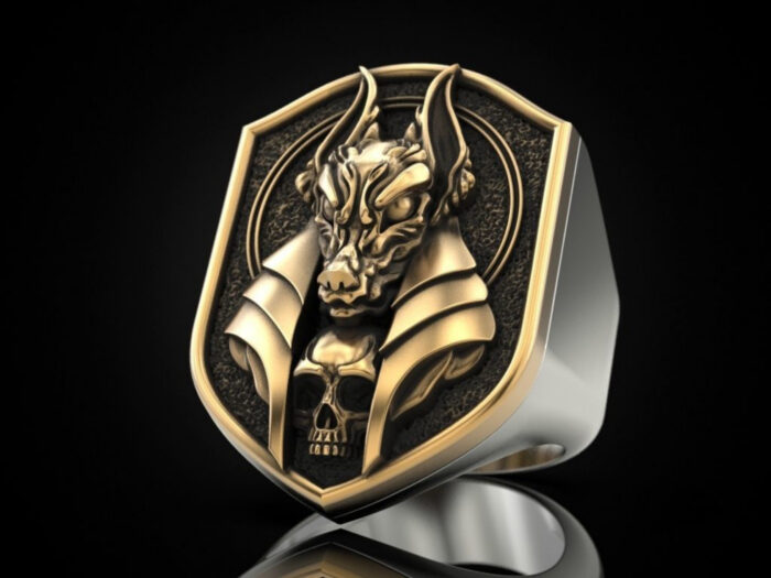 Bull & Skull Ring For Men Women