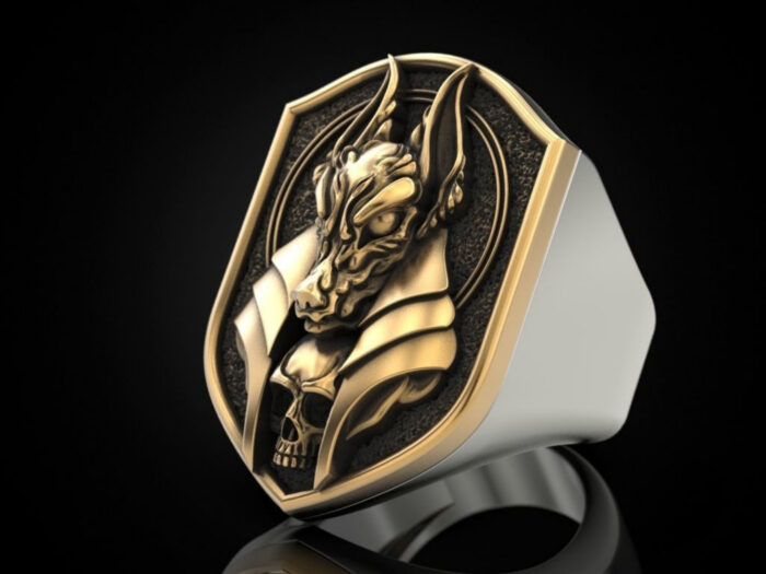 Bull & Skull Ring For Men Women