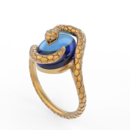 Blue Sapphire Snake Ring For Women Her Mom