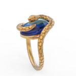 Blue Sapphire Snake Ring For Women Her Mom