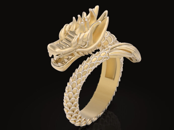 Ouroboros Dainty Dragon Ring For Women