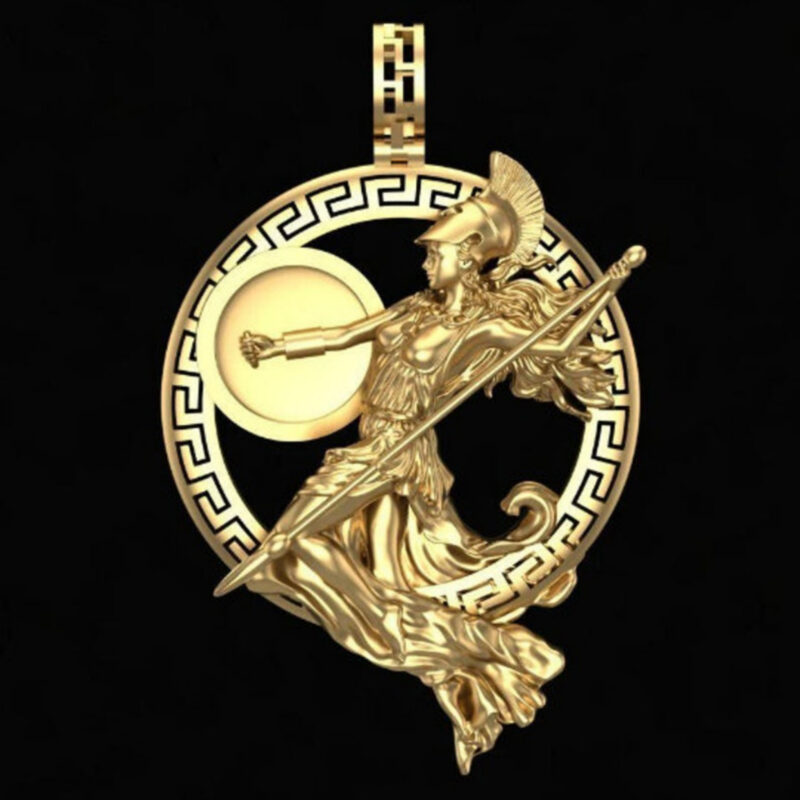 Gold Goddess Athena Women Necklace