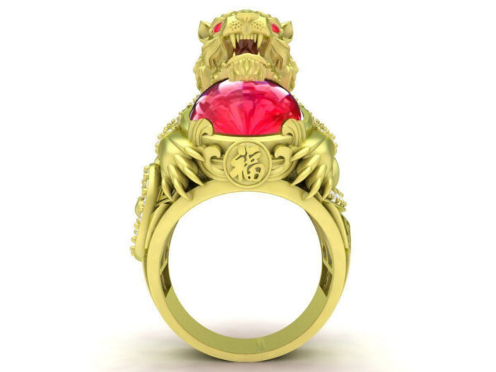 Tiger Diamond Ring For Men Women