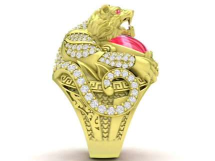 Tiger Diamond Ring For Men Women