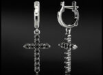 Cross Hoop Earrings For Men Women