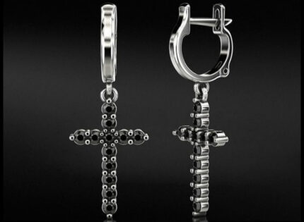 Cross Hoop Earrings For Men Women