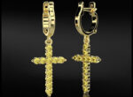 Cross Hoop Earrings For Men Women