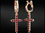 Cross Hoop Earrings For Men Women